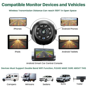 GreenYi 5G WiFi Magnetic Hitch Wireless Rear View <strong>Camera</strong> Night Vision Rechargeable for <strong>Trailer</strong> RV Truck for iPhone Android - Product Image 2