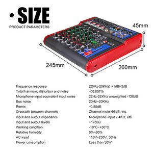 99 Dsp Effect USB Performance palco Audio altoparlante Audio 6 canali Mixer Mixer professionale Mixer Audio - Product Image 4