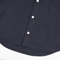 Kemeja Pria Gaya Vintage Lengan Pendek Kancing Depan Katun Polos Ritsleting Rajut 100% Katun untuk Musim Panas