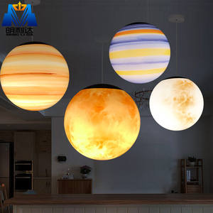 Science Hall Ball Lampe Suspendue Filigrane Boule Peinte Terre Lune Mars Revolve Univers Planète Pendentif Lumières - Product Image 1