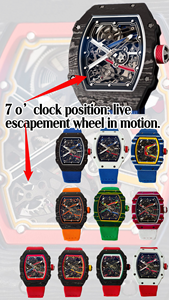 Montre mécanique pour homme Top designer67-02, ultra-fine 7,8 mm, boîtier en fibre de carbone, environ 35 g de poids. Montre mécanique automatique. - Product Image 2