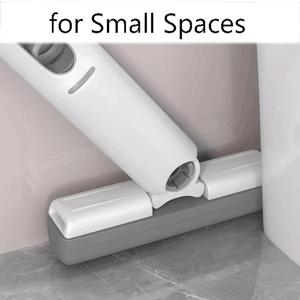 ไม้ถูพื้นตั้งโต๊ะขนาดเล็กพร้อมที่จับสำหรับครัวเรือนทำความสะอาดแบบแฮนด์ฟรีหมุนได้สำหรับห้องน้ำและห้องครัวสำหรับพื้นที่ขนาดเล็ก - Product Image 4