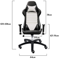 Chaise de jeu et ensemble table-chaise de jeu pour fournisseurs, design inspiré avec accoudoirs 3D réglables pour salles de jeu