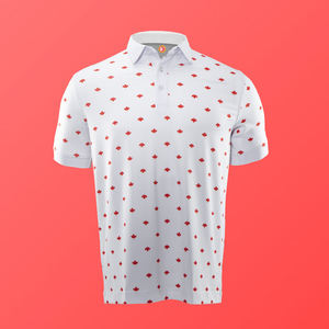 Conception de logo personnalisé OEM Dry Fit manches courtes imprimé de haute qualité décontracté Golf Performance Polo pour hommes - Product Image 3