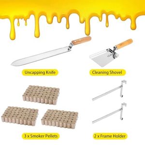 <span class=keywords><strong>Kit</strong></span> de démarrage pour apiculteur 30 pièces - Fumoir à abeilles, tous les outils et équipements, débutants, professionnels, neuf, origine Chine, garantie 3 mois, 9 kg - Product Image 5