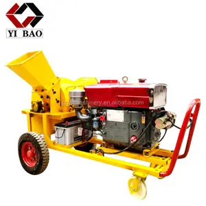 diesel sawdust making machine factory use big capacity diesel engine wood crusher