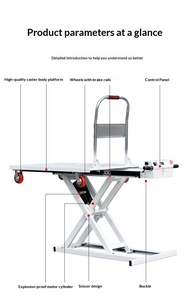कार/ट्रक लोड करने के लिए पोर्टेबल इलेक्ट्रिक हाइड्रोलिक लिफ्ट कार्ट फोल्डेबल कैंची लिफ्ट टेबल लंबी बैटरी जीवन प्रमाणित - Product Image 3