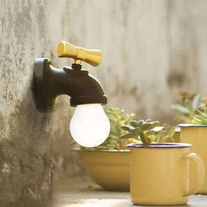 Mini Cute Faucet Wall Lamp Creative Outdoor <b>Indoor</b> Small Night <b>Light</b> USB Charging Living Room Bedroom Staircase Decorative <b>Light</b> - Product Image 2