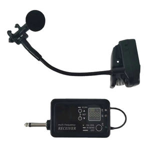 Microphone Professionnel Sans Fil UHF à Pince en Métal, Connecteur XLR, Capteur pour <span class=keywords><strong>Violon</strong></span>, Musiciens et Groupes - Product Image 1