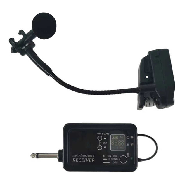 Professional Metal Clip-on UHF Wireless Microphone XLR Connector Violin Pickup for Musicians and Bands
