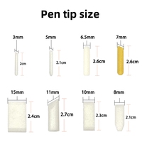Ujung Pena Marker Bulat Model Chisel Tip, Dapat Diganti, 5mm, Isi Ulang Tinta Permanen, untuk Menulis di Papan Tulis