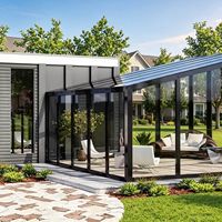 Pergolas modulaires rétractables en aluminium 4 saisons, kit de pavillons en verre, solarium de luxe pour jardins extérieurs et restaurants, véranda