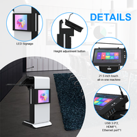 Chaire intelligente avec signalisation LED utilise un podium multimédia d'église avec des microphones intégrés et des pupilles numériques avec écran de 21.5 pouces