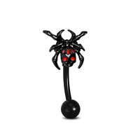 En gros Anneaux de piercing pour tétons Spider Rouge Halloween en acier inoxydable, Bijoux de corps, Cadeau de mariage et d'anniversaire