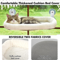 Meilleures ventes : Hamac de fenêtre pour chat sans fil d'intérieur, avec cadre en métal robuste, housse douce et 4 ventouses puissantes