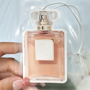 Prezzo all'ingrosso marca profumo di lusso bottiglia design personalizzato doppio lato stampa carta appesa deodorante <span class=keywords><strong>per</strong></span> <span class=keywords><strong>auto</strong></span> personalizzato - Product Image 5