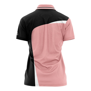 Kaos Polo Wanita Cepat Kering yang Dapat Disesuaikan, dengan Desain Pink atau Biru Dongker, Terbuat dari Kain Spandex dan Poliester yang Bernapas - Product Image 2