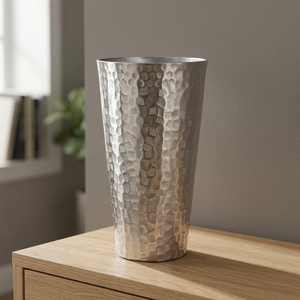 Metal Decorative Flower Vase Hammered Design - Product Image 3