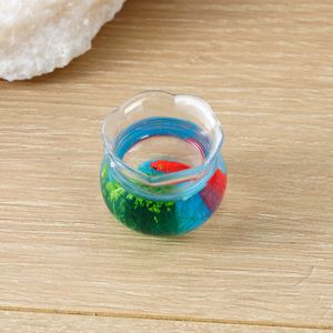 Mini Fishbowl balık tankı simülasyon oyuncaklar Goldfish mikro manzara modeli Dollhouse aksesuarları oyuncak - Product Image 4