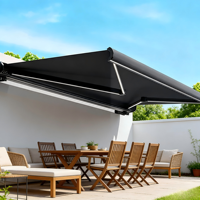 Auvent rétractable à cassette complète, couleurs personnalisées, commande électrique à distance, protection UV, imperméable, pour balcon et jardin