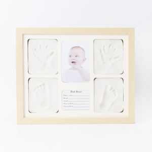 Cadre de miroir en bois massif à faire soi-même pour empreintes de mains et de pieds de bébé, souvenir de <span class=keywords><strong>naissance</strong></span>, <span class=keywords><strong>empreinte</strong></span> de paume, <span class=keywords><strong>empreinte</strong></span> de pied, design moderne imperméable - Product Image 5