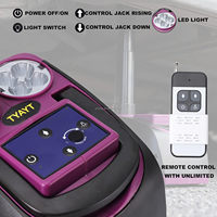 Gato hidráulico eléctrico para coche de 5 toneladas y 12V, inalámbrico, con batería recargable y luz LED de emergencia para SUV y camiones