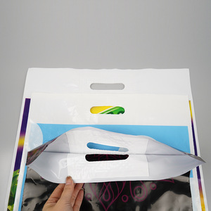 Custom Four-Finger Plastic Bag Polyethylene Digital Printing T-Shirt Bag For Cosmetics And Daily Chemical Products - Product Image 2