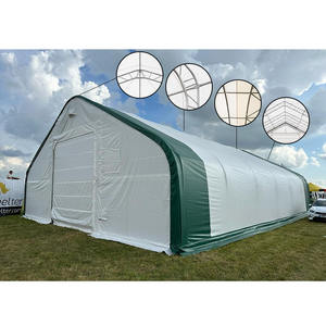 El cobertizo de almacenamiento de PVC impermeable e ignífugo adopta una estructura de celosía para guardar equipos de jardinería y materiales industriales. - Product Image 5