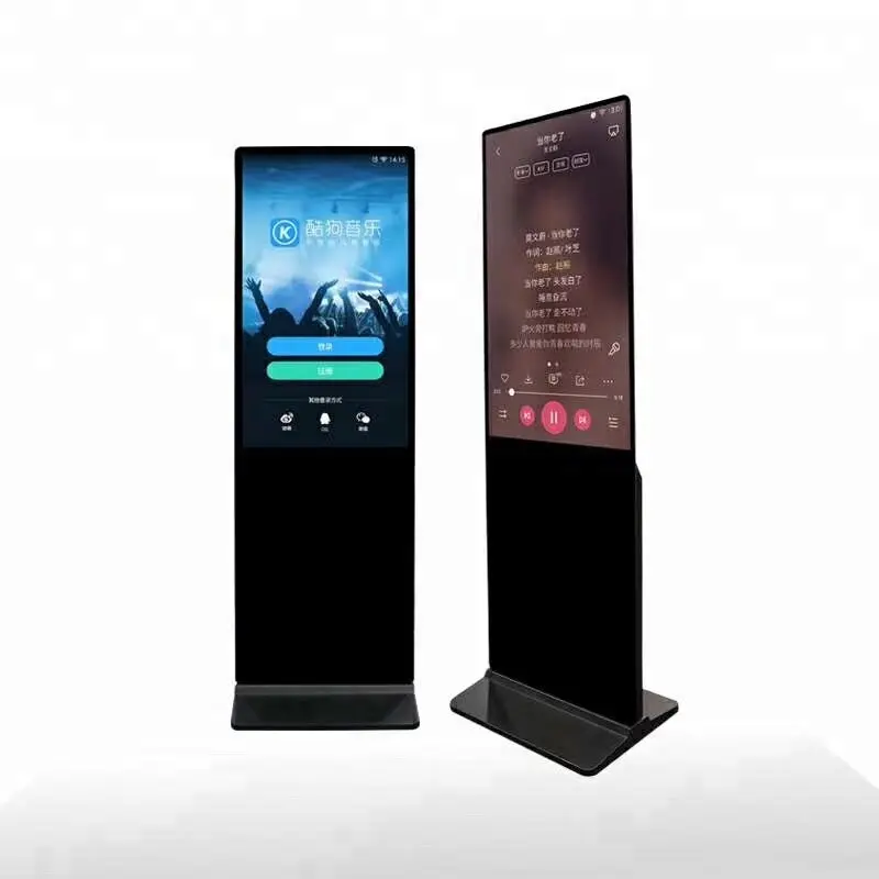 43inch smart thin LCD touch screen digital advertising kiosk camera