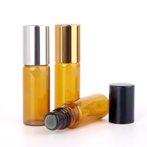 Envase de Vidrio Transparente Marrón de Lujo Personalizado para Aceite de Perfume, Botella Redonda con Rodillo de 1 ml, 2 ml, 3 ml, 5 ml, 10 ml, con Cajas de Empaque - Product Image 2