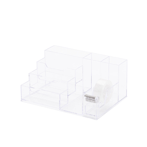 Di plastica acrilica <span class=keywords><strong>trasparente</strong></span> Multi-funzione tazza supporto della Penna Per dispenser nastro di supporto di carta di nome con Accessori Da Scrivania - Product Image 6
