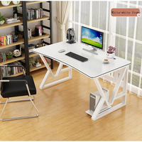 Bureau Simple pour Personnel, Table d'Étude à Domicile, Bureau d'Écriture, Bureau d'Ordinateur Multifonction avec Cadre en Acier, Table de Jeu
