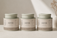 Boîte en papier alimentaire ronde de 76 mm, équipée d'une valve d'échappement, adaptée à l'emballage des grains de café, de la poudre de café