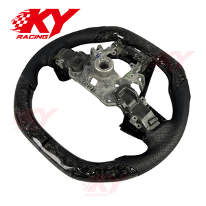Accesorios para Automóviles, Volante Personalizado de Fibra de Carbono con Parte Superior Plana para Mazda 3 5 6 MPS Mazda3 Mazda5 Mazda6 2010-2013 - Product Image 4