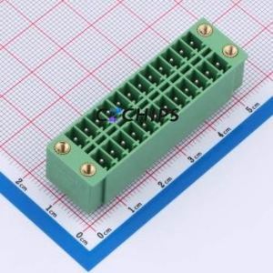 DB2EVHBM-3.5-2*12P-GN Plug-in Terminal Block Through hole,P=3.5mm Board-to-Board / Socket - Closed Screw Fixing 2x12P 3.5mm - Product Image 1