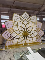 Toile de fond de mariage en arc de lotus Simple Style indien PVC décorer pour mur de décoration de scène de douche de bébé