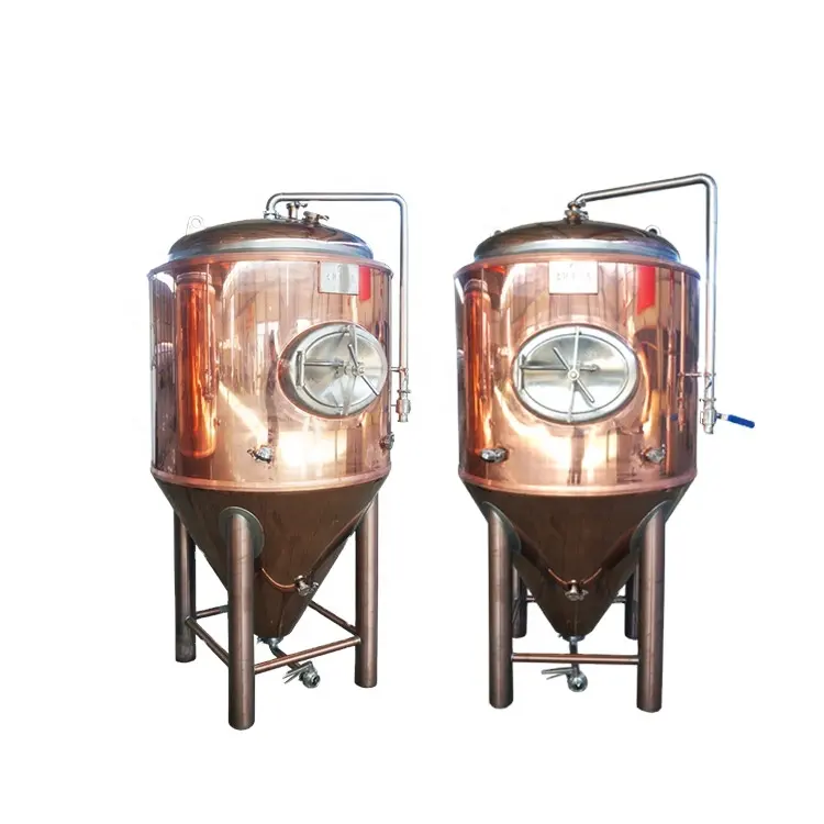 Tanque de fermentador de cobre vermelho, 500l 1000l para cerveja artesanal