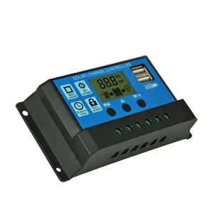 12V/24V Auto Charger Controller Solar 10a 20a Smart Panel Regulator Solar Controller 30a Pwm Solar Controller