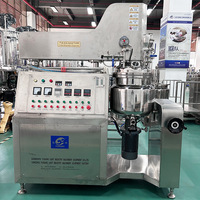Mélangeur d'émulsion sous vide à levage hydraulique 100L en acier inoxydable avec pompe et moteur pour la production de crèmes et de lotions – Équipement de mélange
