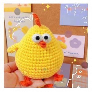 Jouets en crochet dinosaures fabriqués par Toysrunner Factory, adorables animaux roses faits à la main pour enfants, yeux de sécurité certifiés - Product Image 4