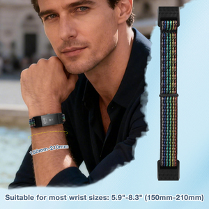 <span class=keywords><strong>Bracelet</strong></span> de <span class=keywords><strong>montre</strong></span> intelligente en nylon souple réglable avec velcro pour Fitbit <span class=keywords><strong>Charge</strong></span> <span class=keywords><strong>2</strong></span>, <span class=keywords><strong>bracelet</strong></span> de remplacement pour hommes et femmes - Product Image 4