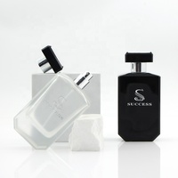 Flacon de parfum en verre vide de 100 ml, flacon pulvérisateur rectangulaire, logo personnalisé de luxe, emballage de marque de parfum OEM, vente en gros