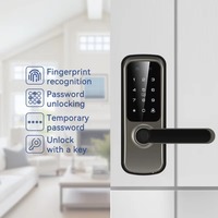 Serrure de porte numérique intelligente TOPTEQ H5P avec reconnaissance faciale, étanche, Wifi Tuya, TTLock, contrôle à distance par Bluetooth, empreinte digitale et caméra