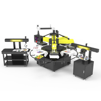Presse à chaud carrousel industrielle SUBLISTAR à 8 stations, ligne de production de transfert DTF entièrement automatisée pour l'impression en gros de t-shirts