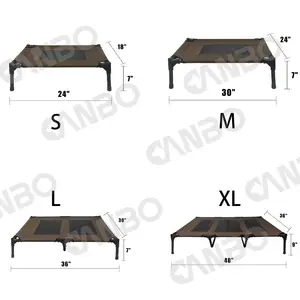 CanboPet-Cuna plegable para mascotas, cama elevada para exteriores, portátil, transpirable, con marco de acero - Product Image 3