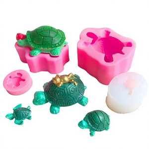 3D Turtle Silicone <b>Mold</b> Resin Candle Soap <b>Wax</b> Mould Cute Animal Baking Tool for Handmade Decor - Product Image 1