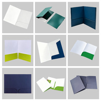 Dossiers de présentation standard personnalisés avec logo d'entreprise, porte-documents scolaire et professionnel, porte-photos à deux poches, estampage à chaud doré personnalisé