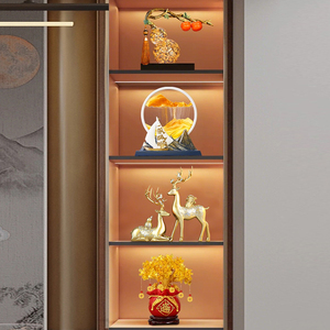 Nouvel ensemble décoratif de meuble TV de style chinois pour la décoration intérieure du salon, de l'entrée, du bureau haut de gamme, idéal pour un cadeau de pendaison de crémaillère - Product Image 1