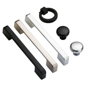 Modern Minimalist Zinc Alloy Cabinet Handle 2354 Black Bar Shape For Furniture <b>Wardrobe</b> Door Hardware - Product Image 2