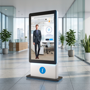 Kiosque IA de conciergerie autonome à temps plein avec écran lumineux, résistant à la corrosion, de qualité alimentaire et réglable en hauteur pour restaurants et hôtels - Product Image 2